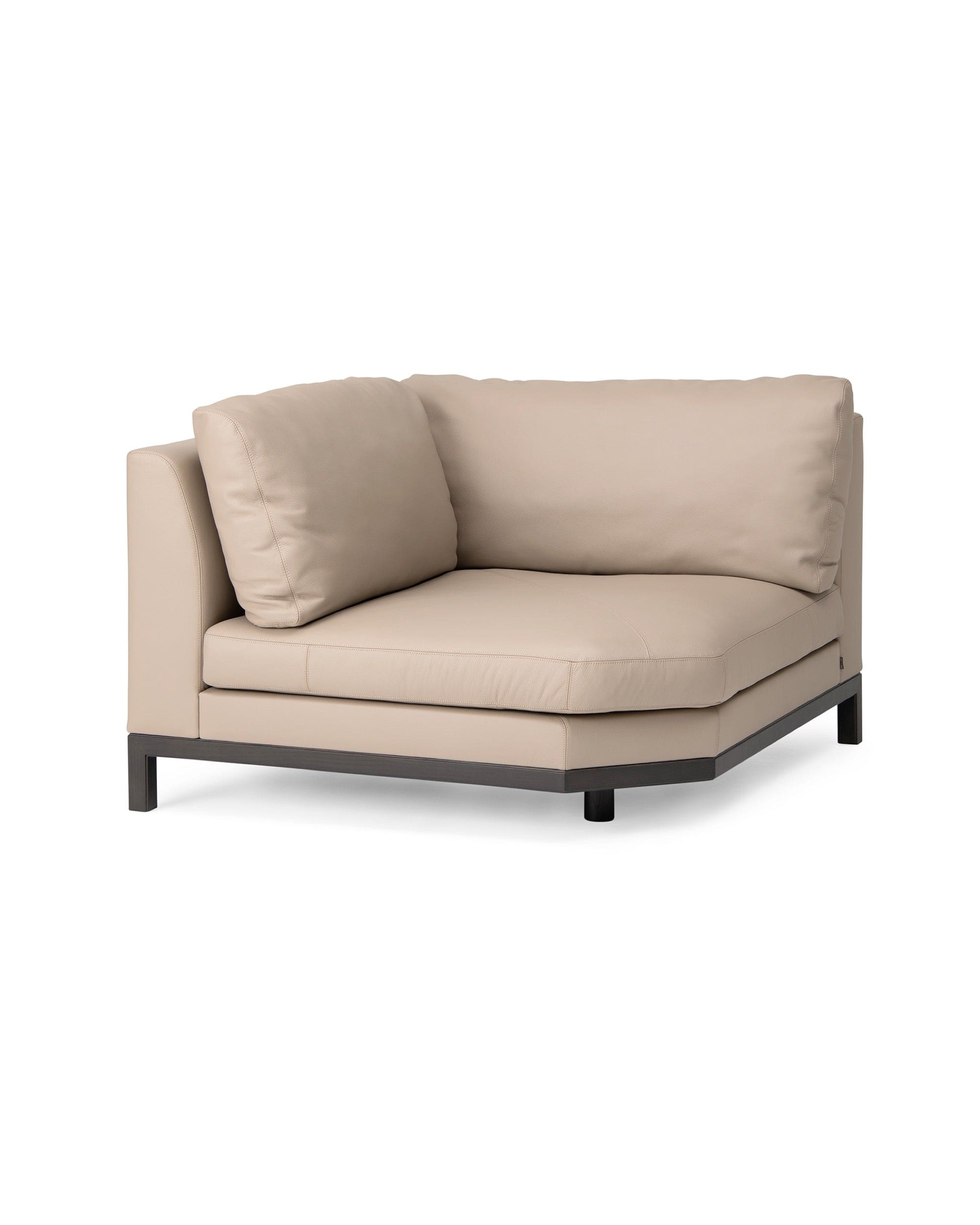 QUODO Left or Right Corner Sofa Japanese Ash Dark Brown