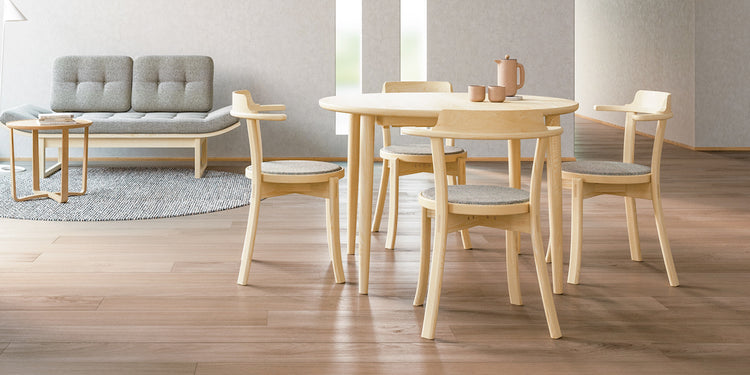 MOM round extension table & Darby chair by CondeHouse, available at shopjapandi.com