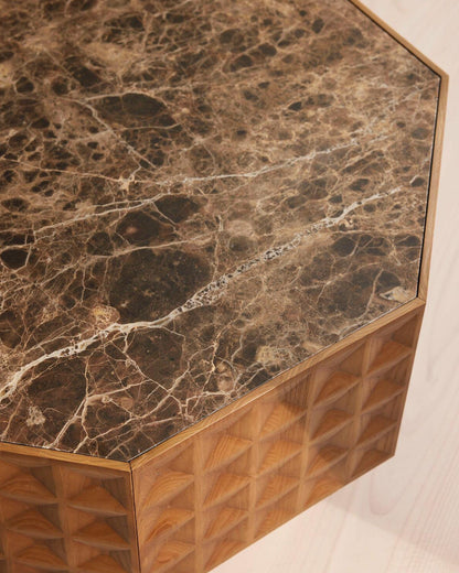 SoHo Home Dante Coffee Table, Dark Emperador Marble