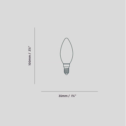 Candle E12 Matte White LED Bulb