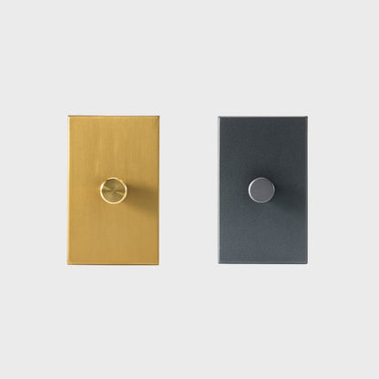 Single Rotary Wall Dimmer in Brass