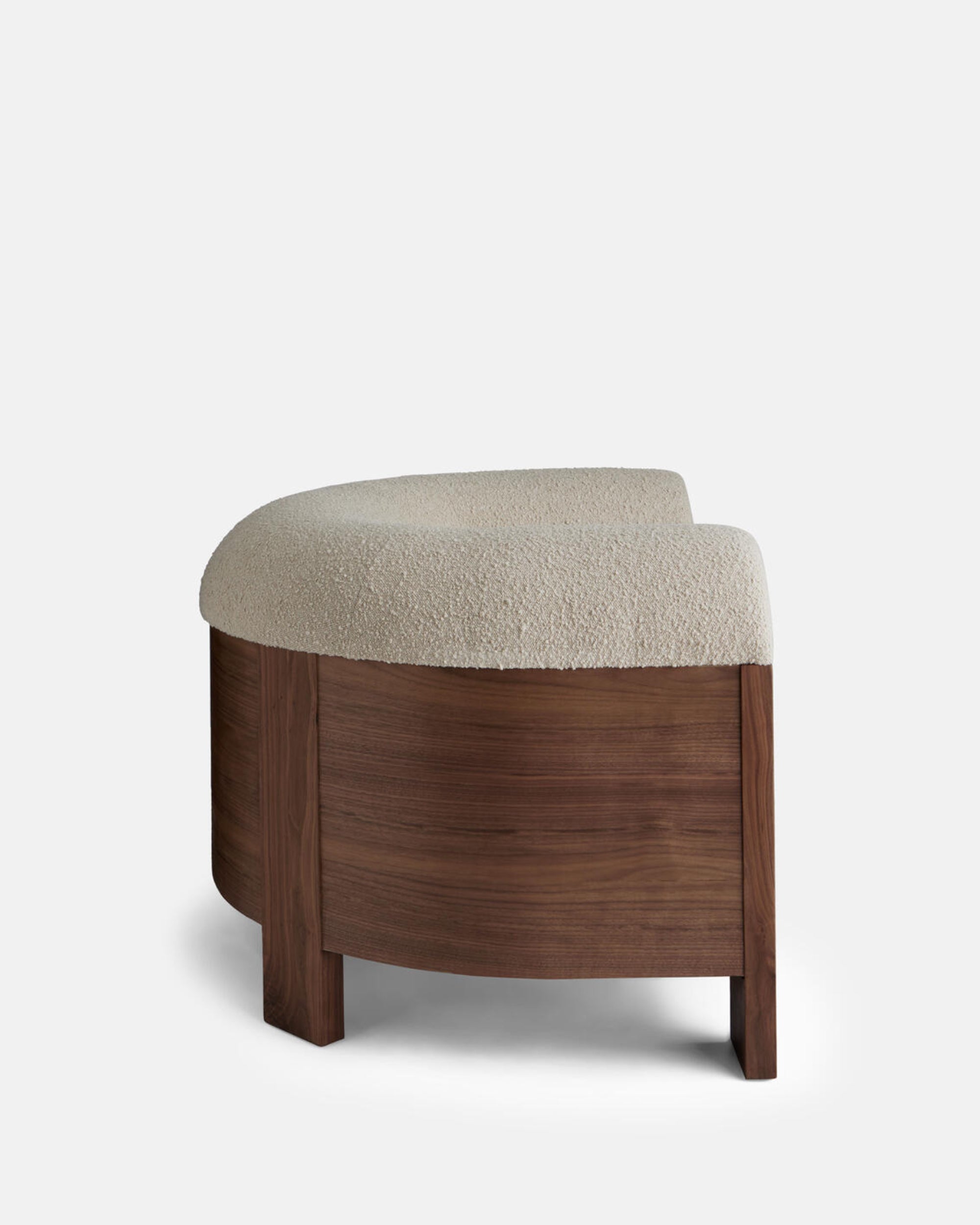 Eldon Armchair - Walnut, Boucle