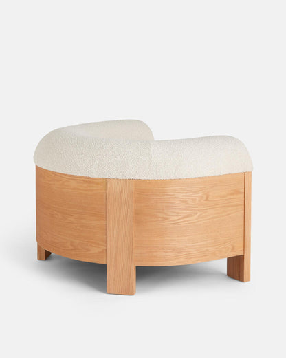 Eldon Armchair - Oak, Boucle Natural