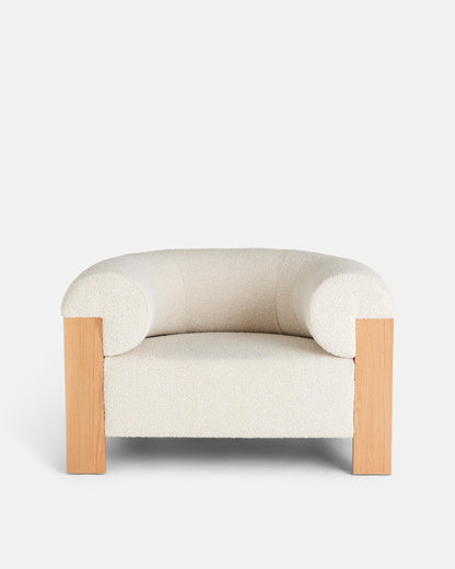 Eldon Armchair - Oak, Boucle Natural