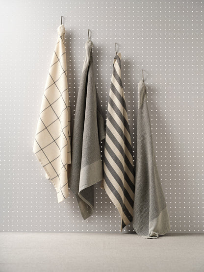 Kitchen Towels, Set of 4 - Cotton Flat &amp; Waffle Weave Set