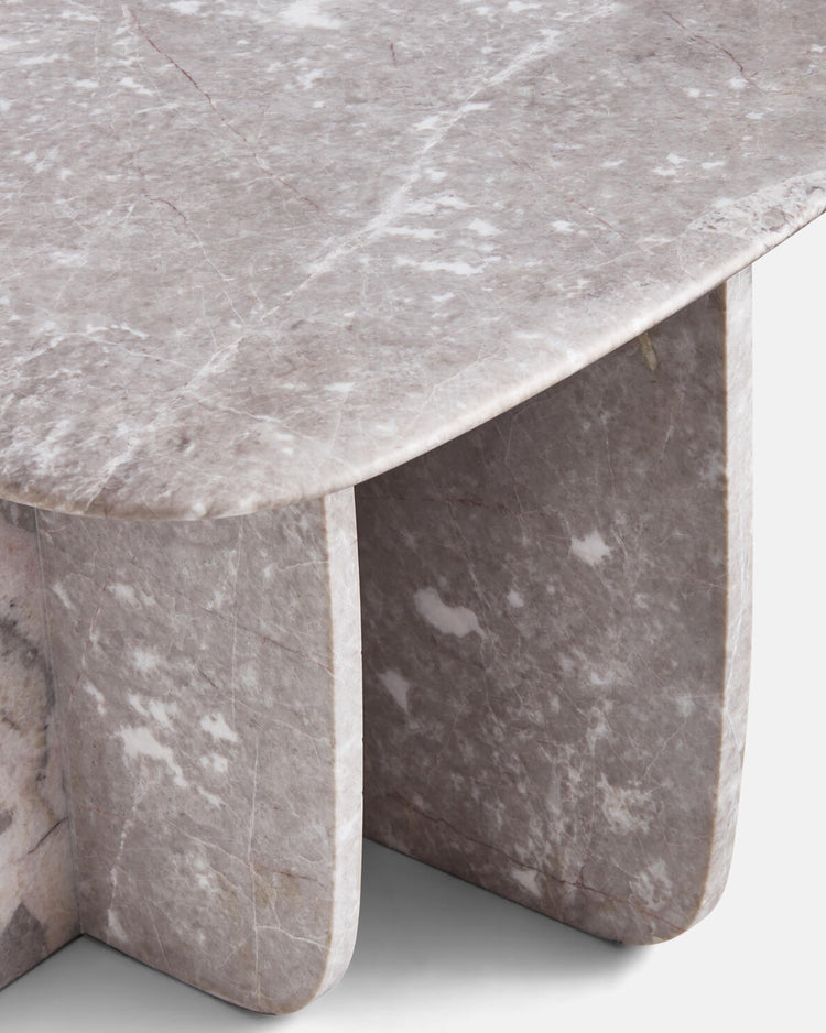 Fawsley Side Table, Grey Emperador Marble