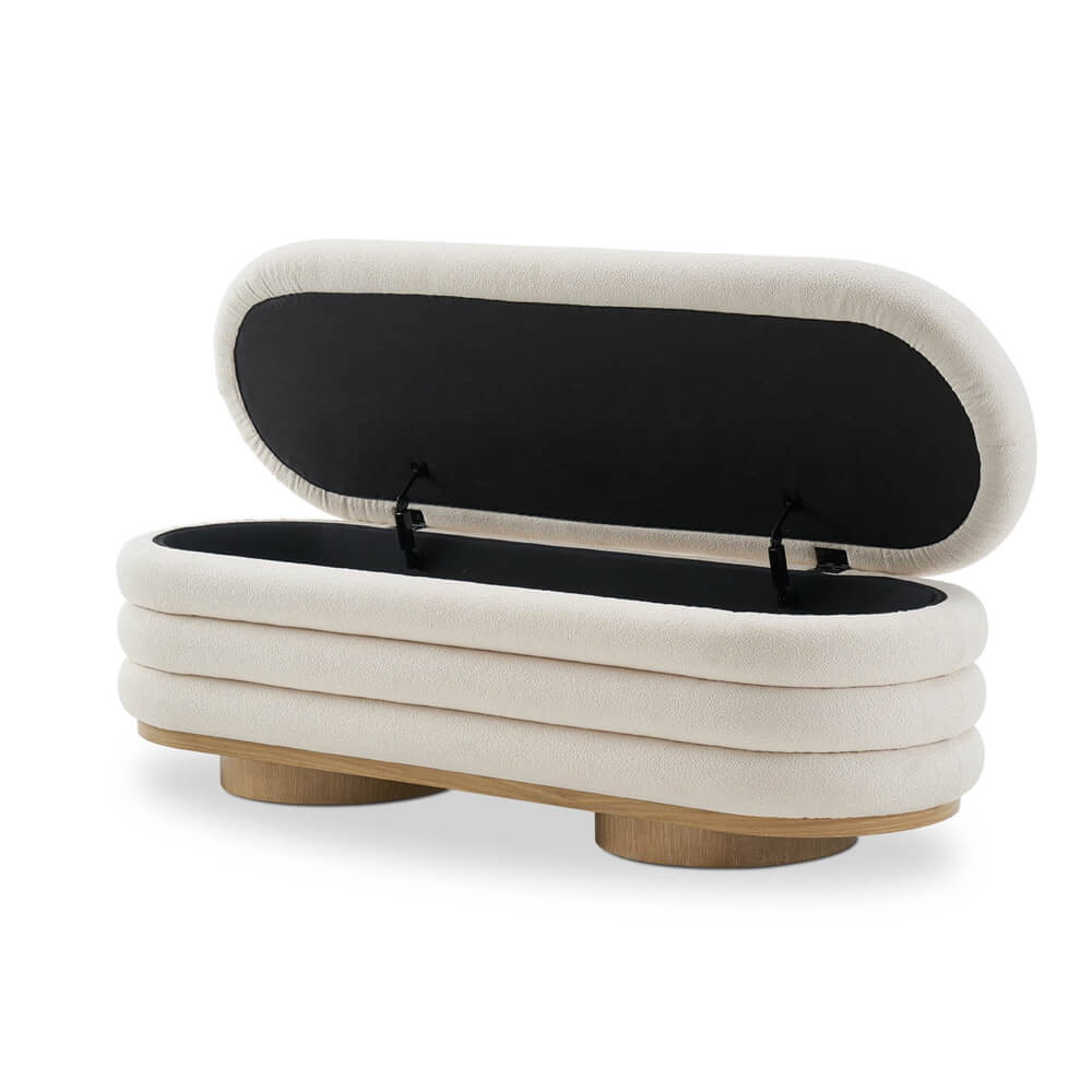 Castlery Freida Performance Bouclé Storage Bench