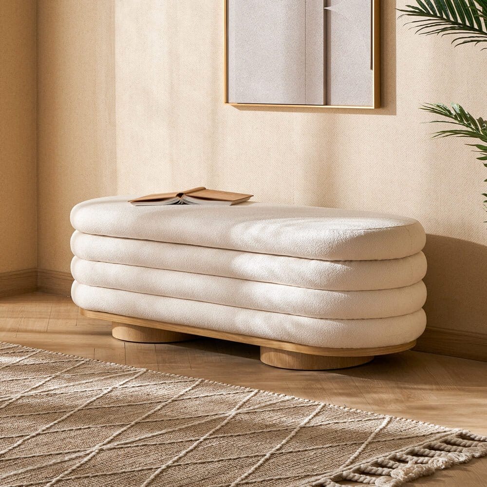 Castlery Freida Performance Bouclé Storage Bench