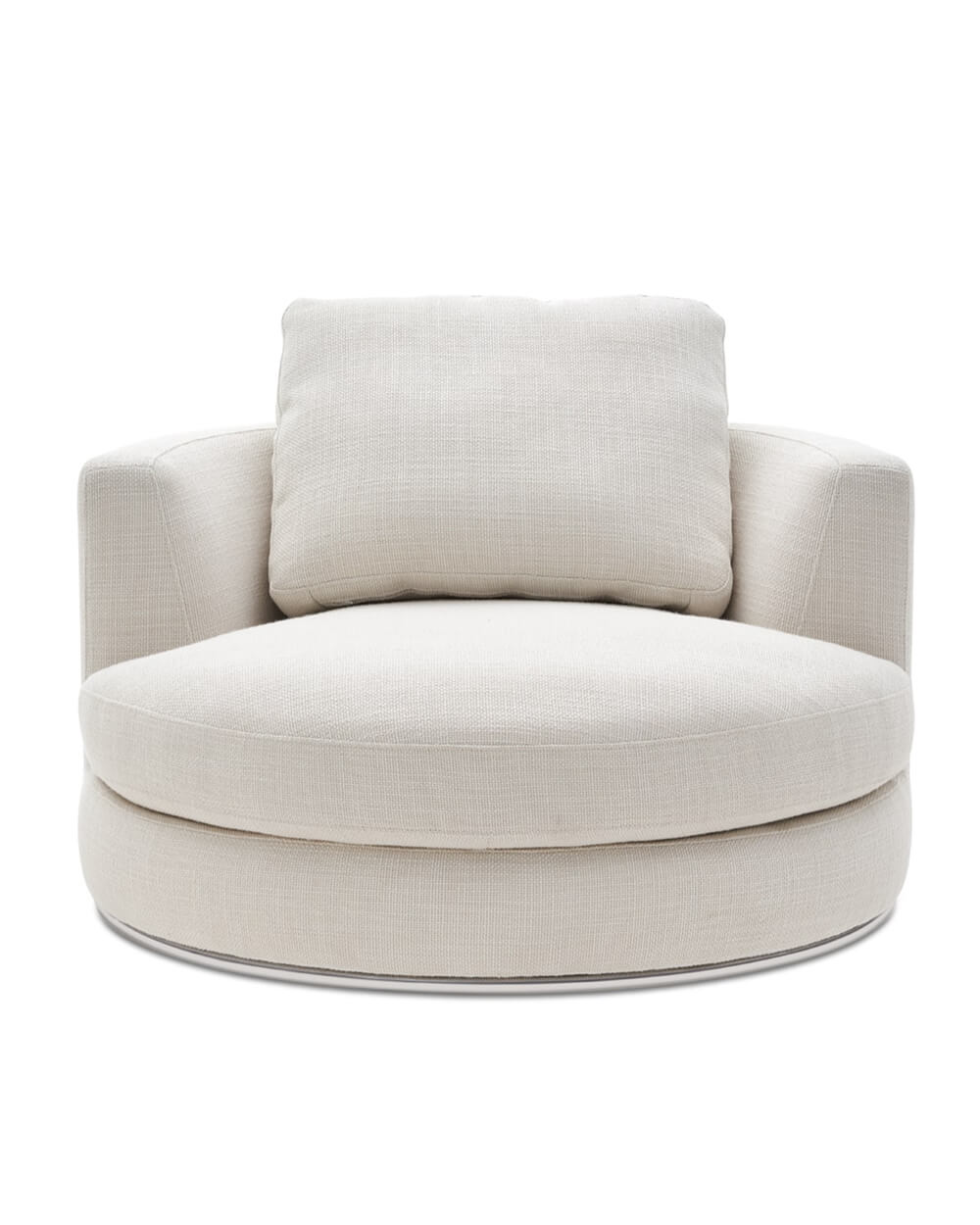 The Castlery Hamilton Round Performance Fabric Swivel Armchair