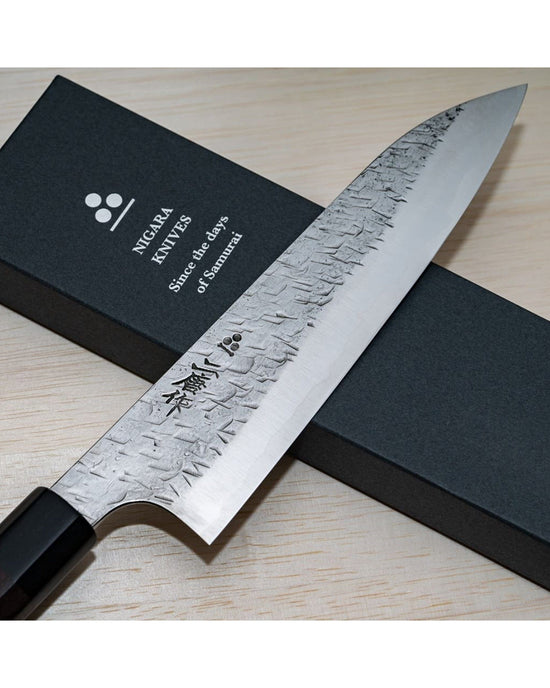 Mastercraftsmanship Hammered Finish Gyuto Japanese Knife: 180 mm