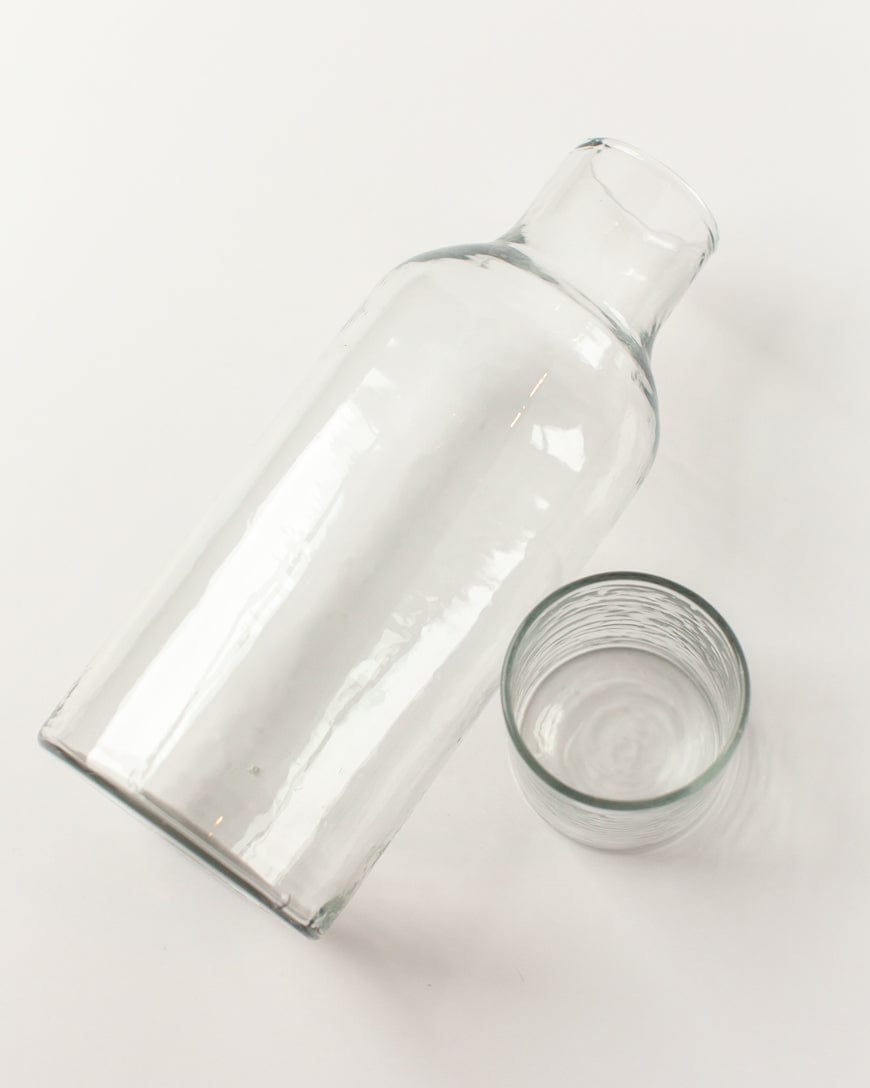 Recycled Glass Carafe Set - Clear