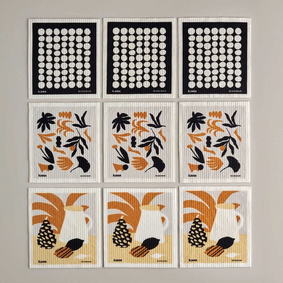 Kana Swedish Dishcloths | Set of 9 - Design by Sofia Noceti Individual