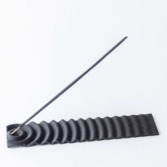 Incense Holder - Waves Black