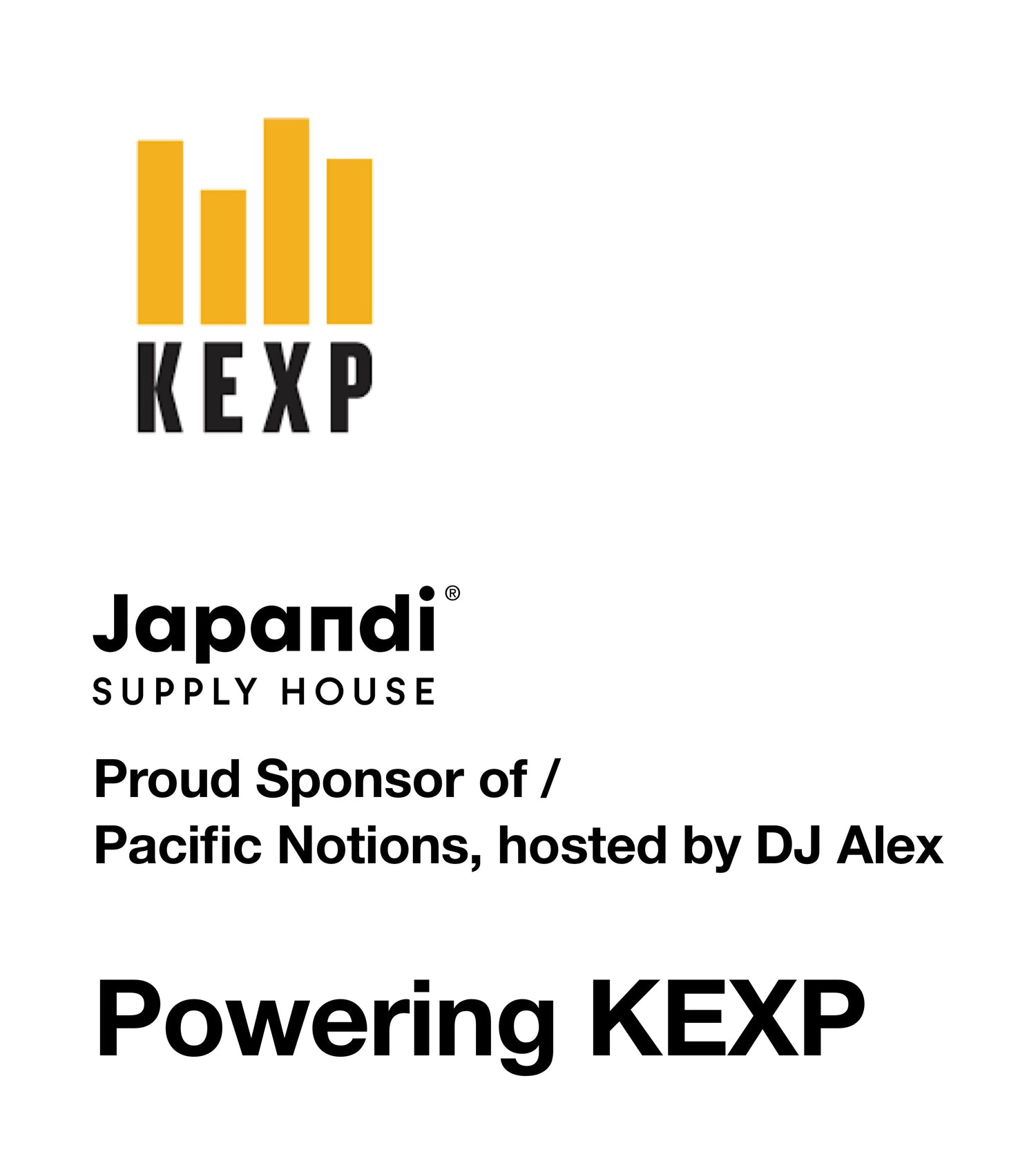 Japandi Supply House, Sponsor of Pacific Notions, KEXP