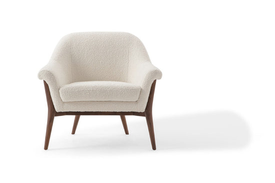 Nexus 34" Fabric Chair, Blanc Boucle