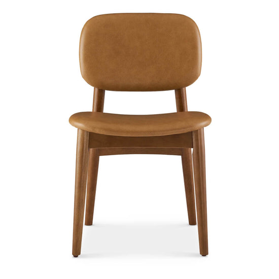 Castlery Kelsey Leather Chair, Walnut Stain