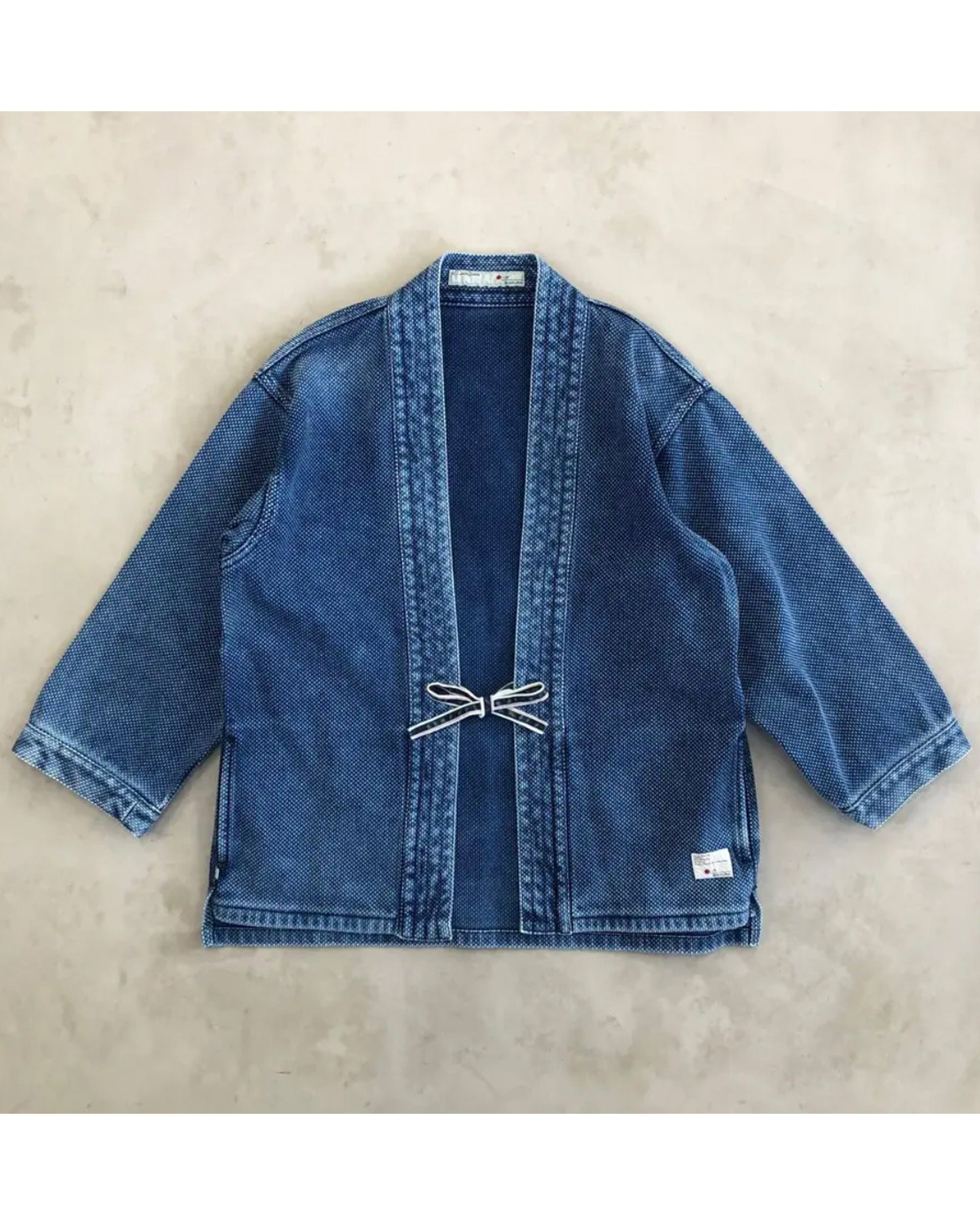 Mastercraftsmanship Kimono Jacket in Japanese Sashiko Embroidery - Long Sleeve