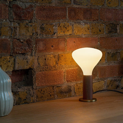 Knuckle Table Lamp in Walnut + Noma