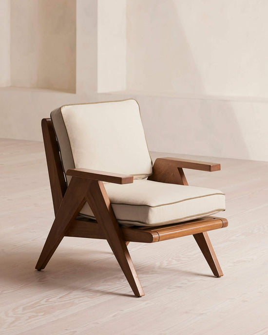 Soho Home Lia Low Outdoor Dining Chair, Mariaflora Stuoia, Natural