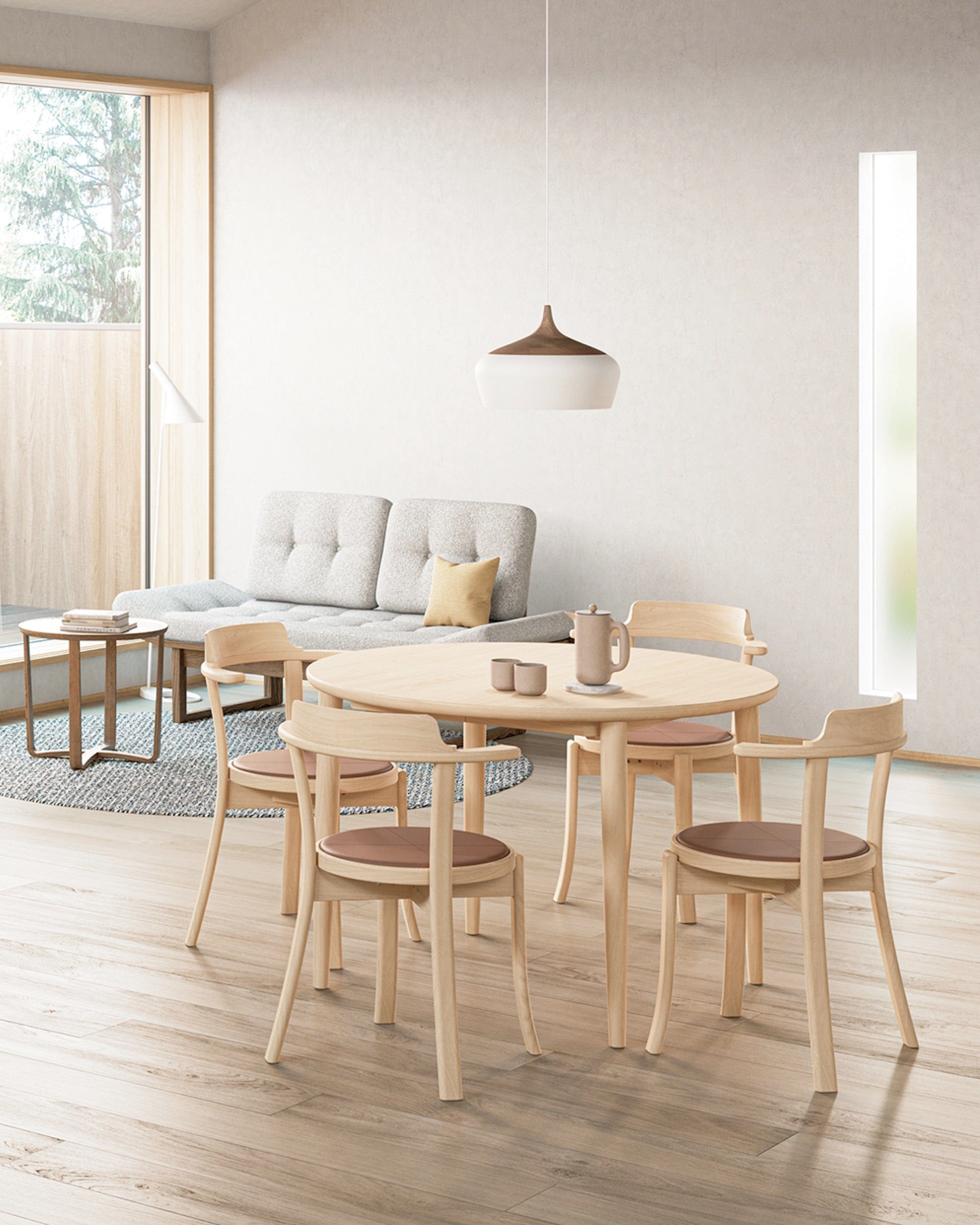 Round extension discount table and chairs