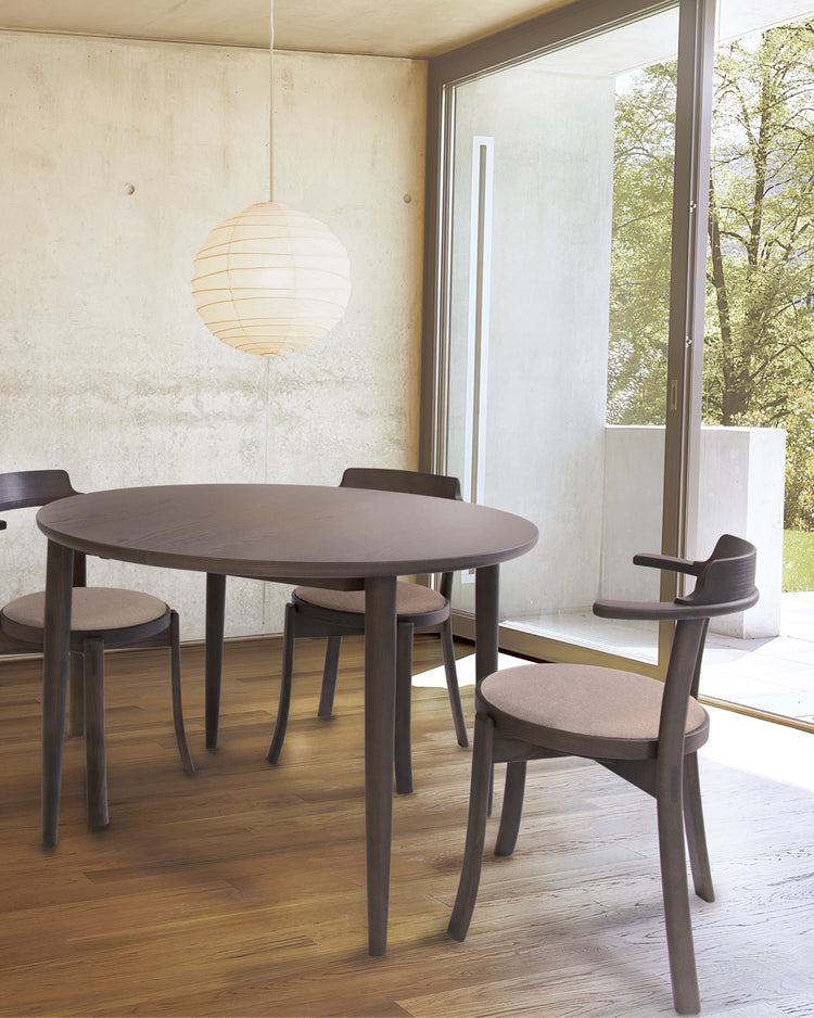 Walnut, MOM Round Extension Table by CondeHouse