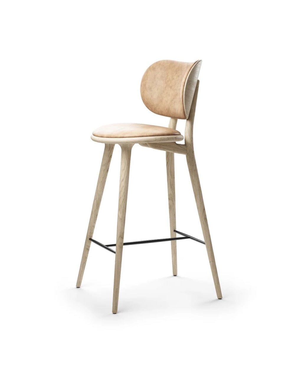 Mater-HighStoolBackrest69cm, Matt Lacquered