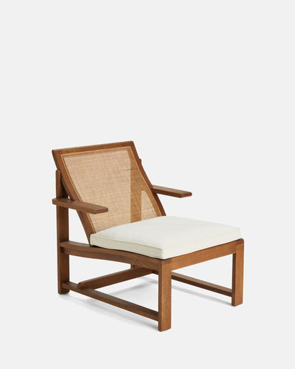 Nia Cane Chair - Linen, Natural