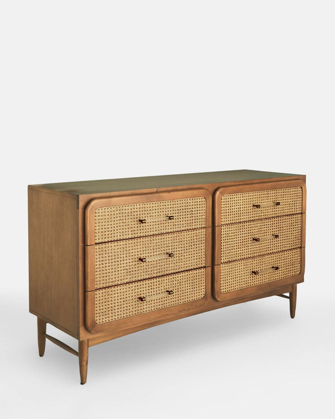 Oscar Cane &amp; Oak Six Drawer Dresser