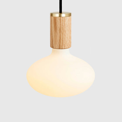 Oval Pendant Light in Oak