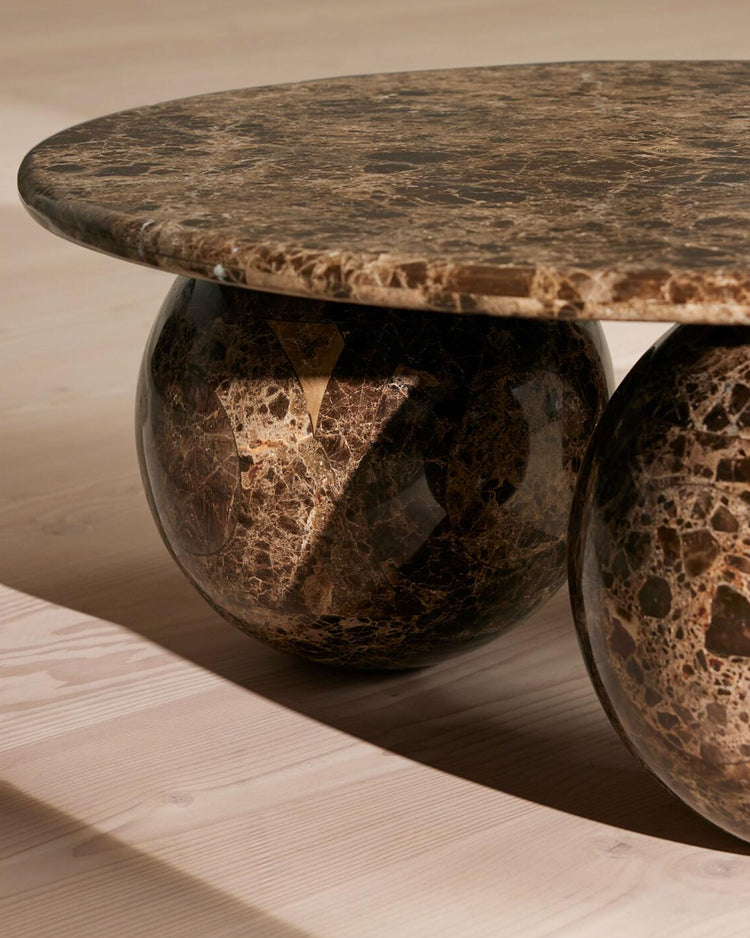 SoHo Home Oxley Coffee Table, Dark Emperador Marble