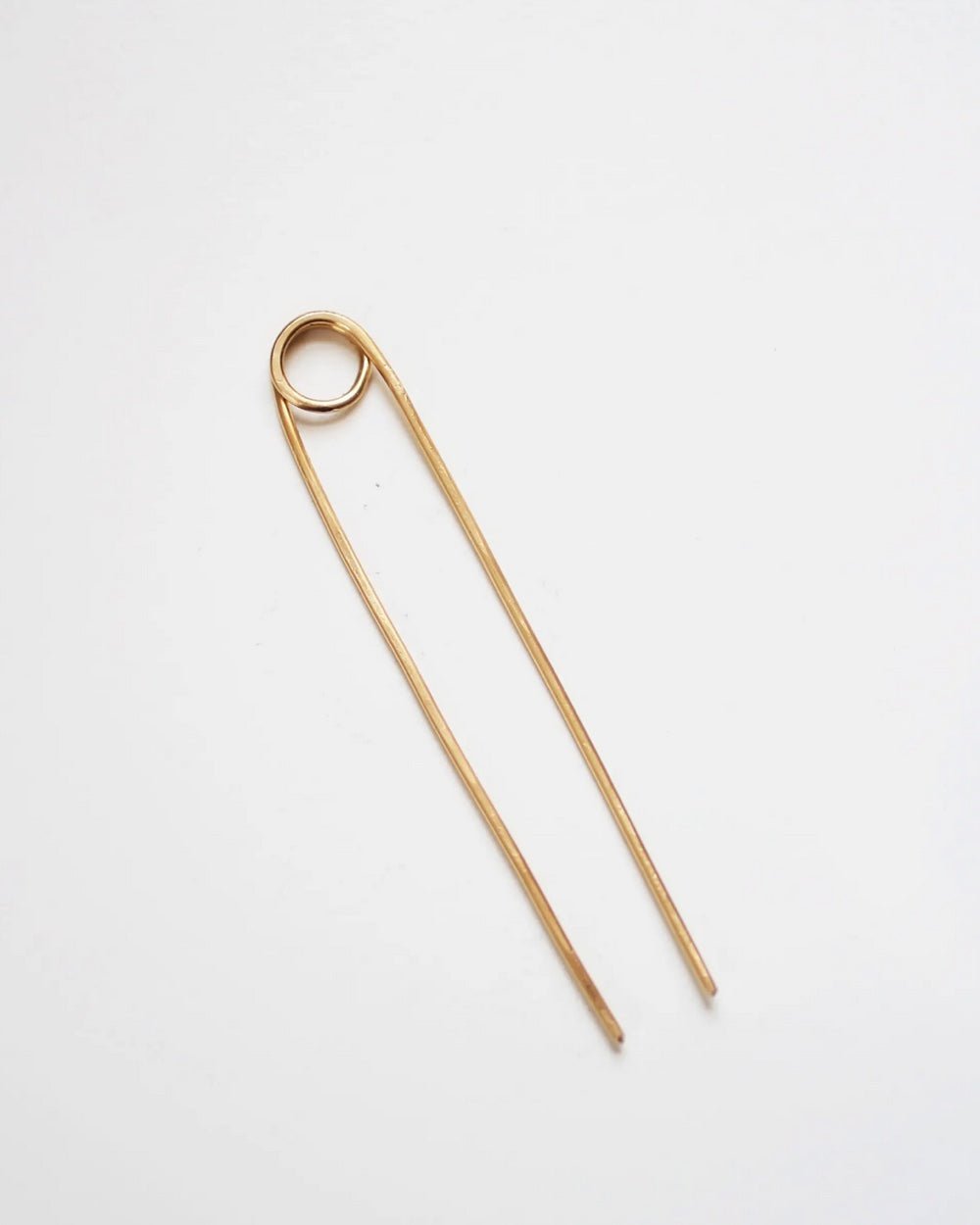 Loop Brass Hair Pin 4"