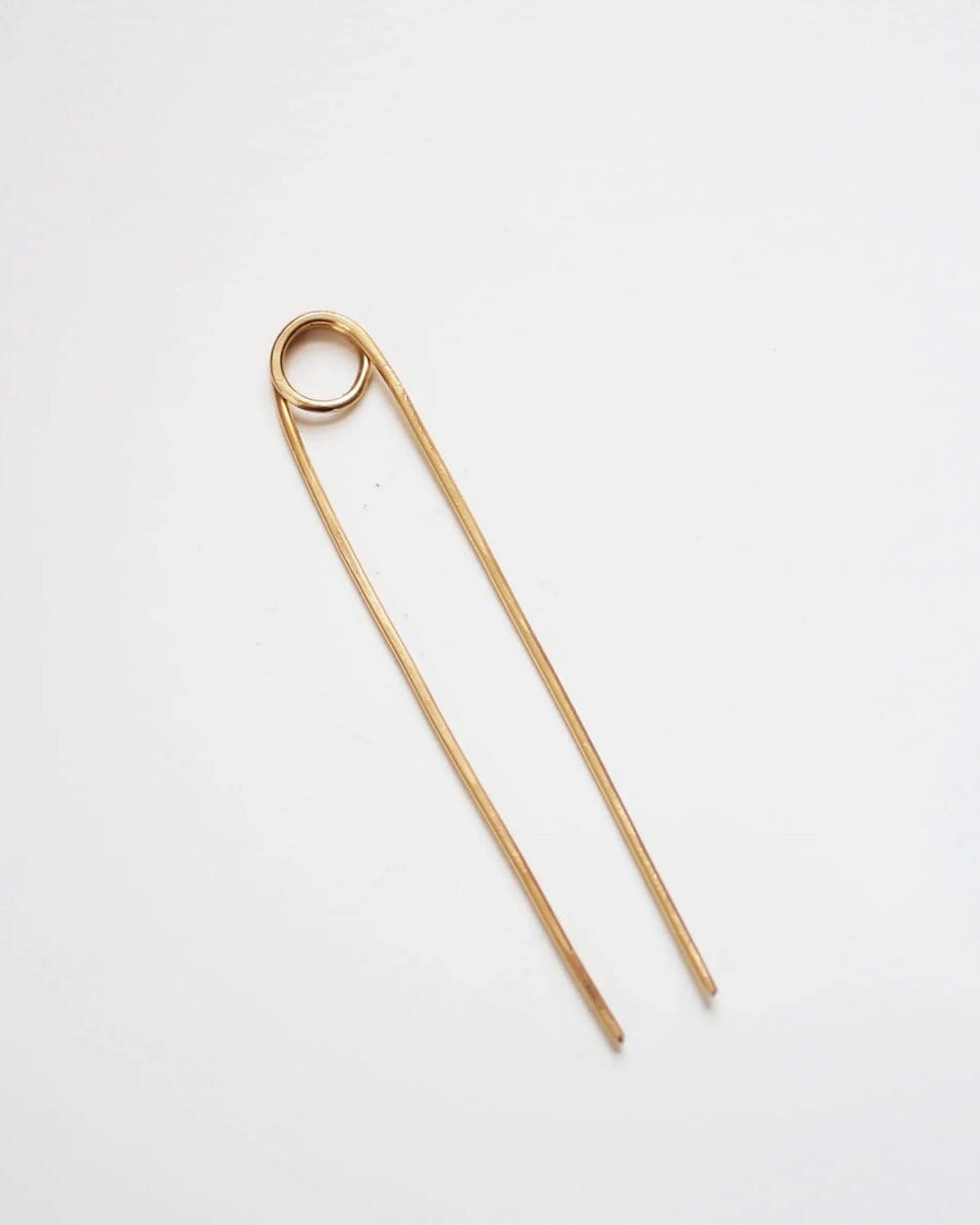 Loop Brass Hair Pin 4&quot;