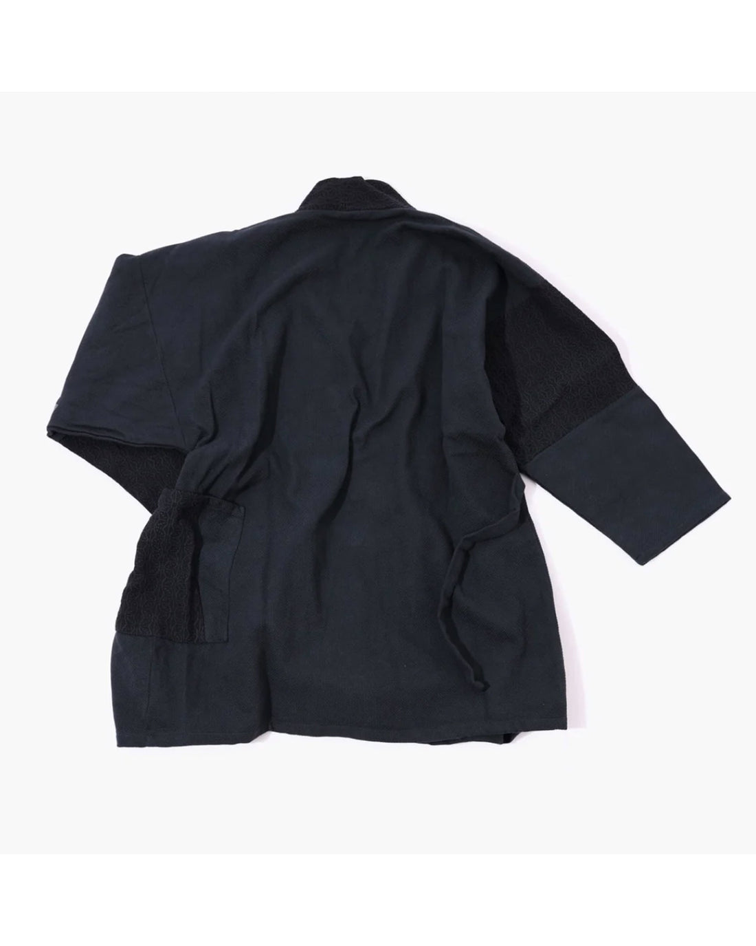 Master Crafstmanship Patchwork Samue Jacket | Black | Sashiko | Kimono style