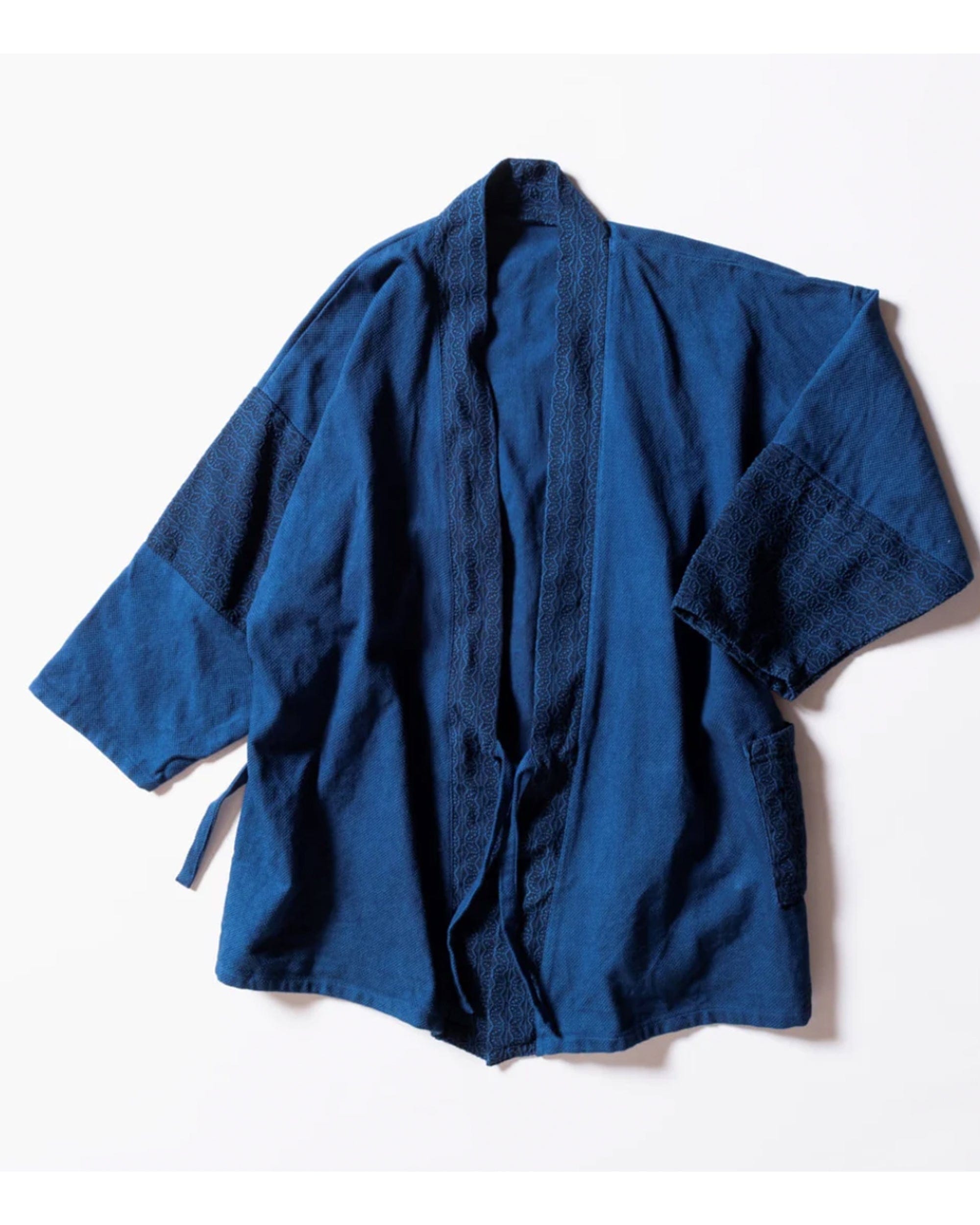 Mastercrafstmanship Patchwork Samue Jacket (Blue) Sashiko - Kimono style