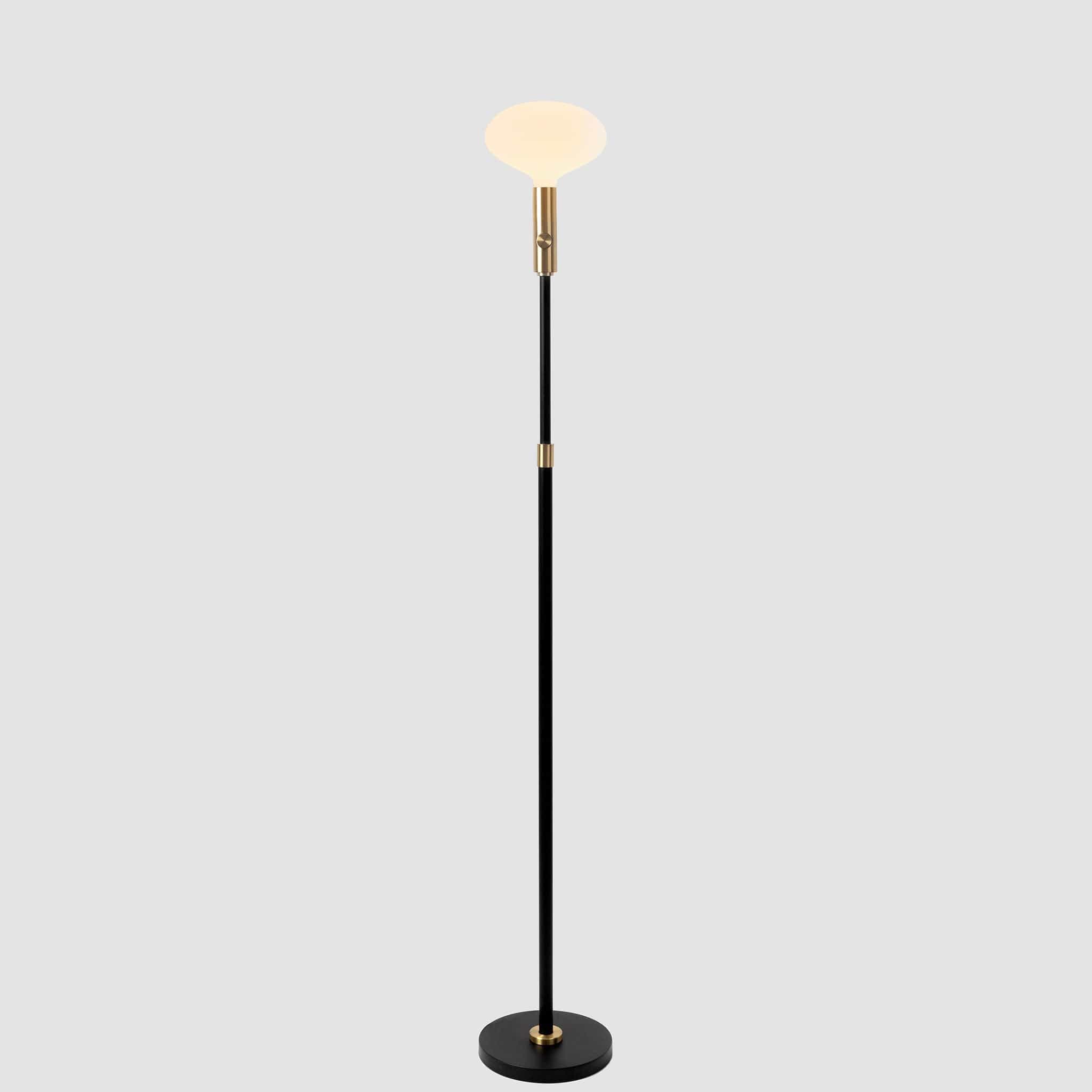 Poise Adjustable Floor Lamp in Brass + Oval II