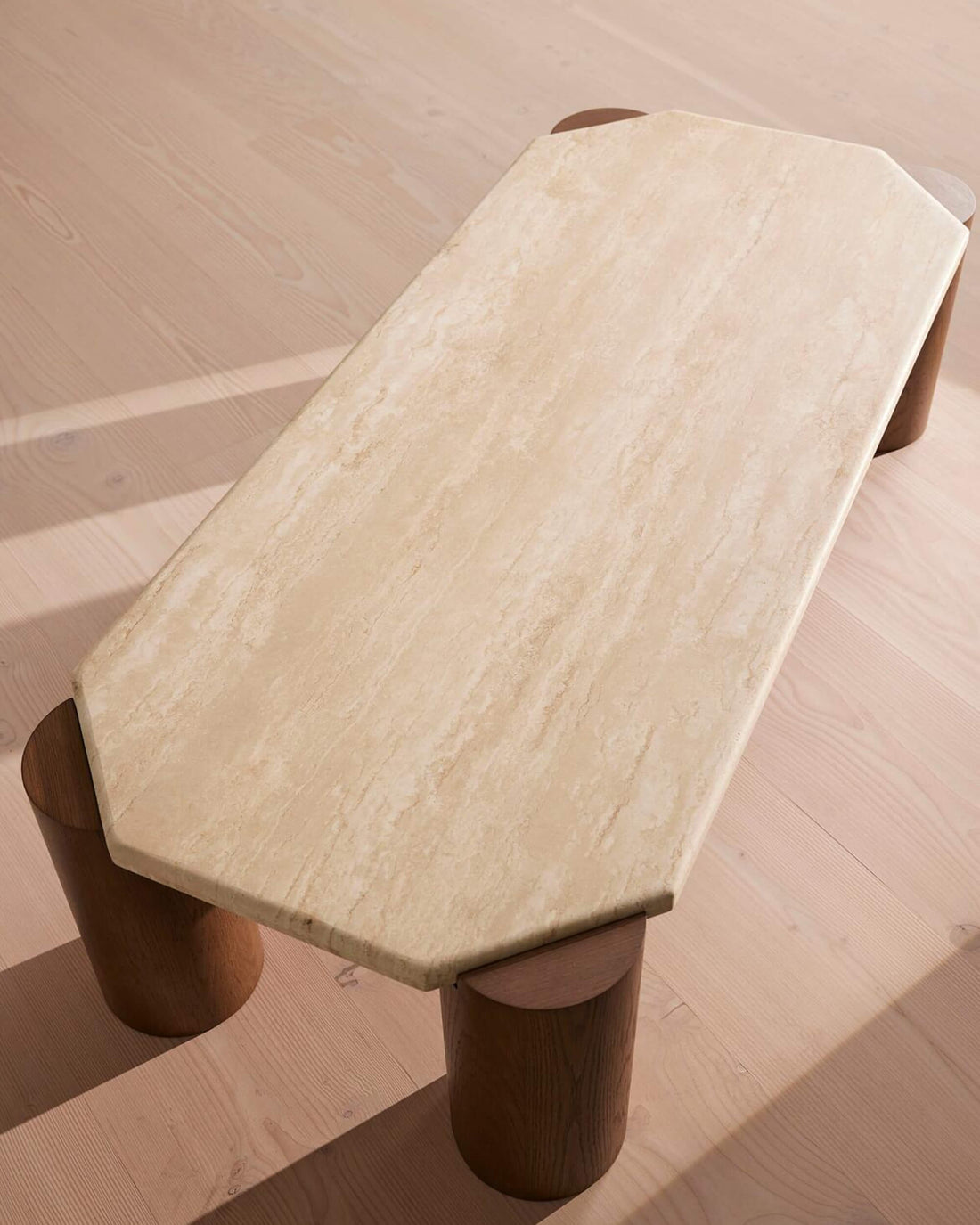 Soho Home Portland Coffee Table, Travertine