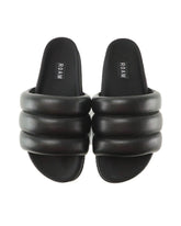 ROAM Puffy Sandals Black Vegan Leather