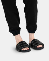 ROAM Puffy Sandals Black Vegan Leather