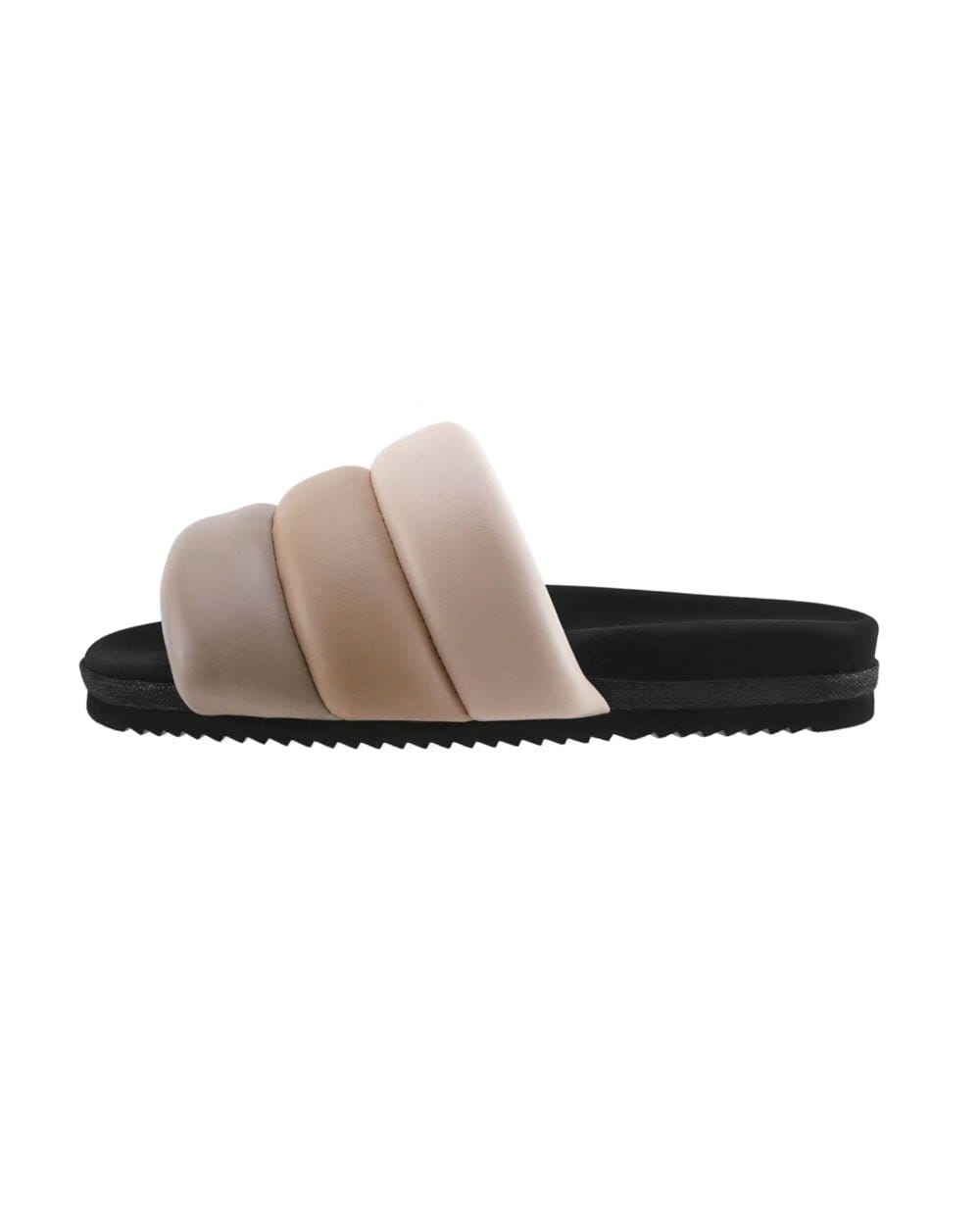 ROAM Puffy Sandals Nudes Vegan Leather Profile