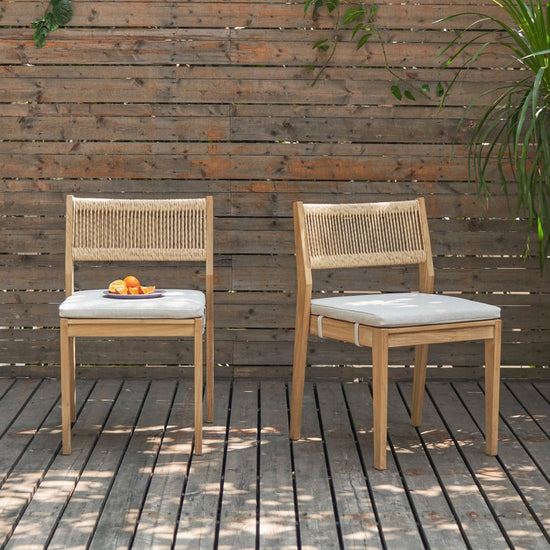 Castlery Rio Outdoor Teak Dining Chair Set