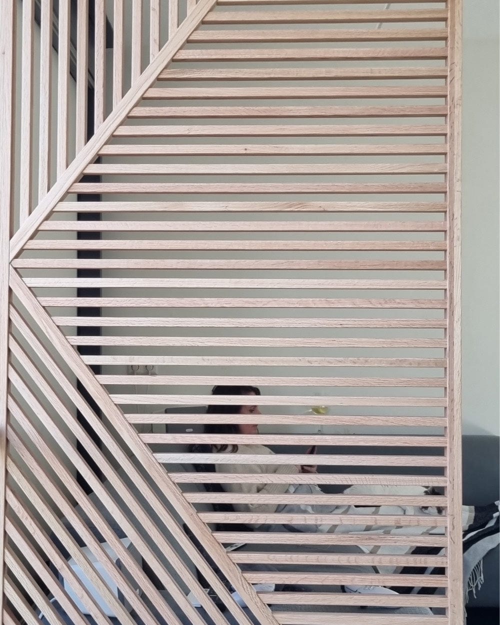 Shibuya Room Divider closeup with person behind