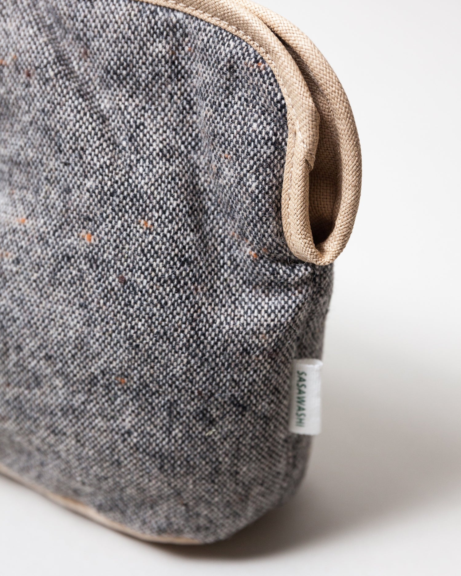 Sasawashi Wool Room Boots, Grey Closeup