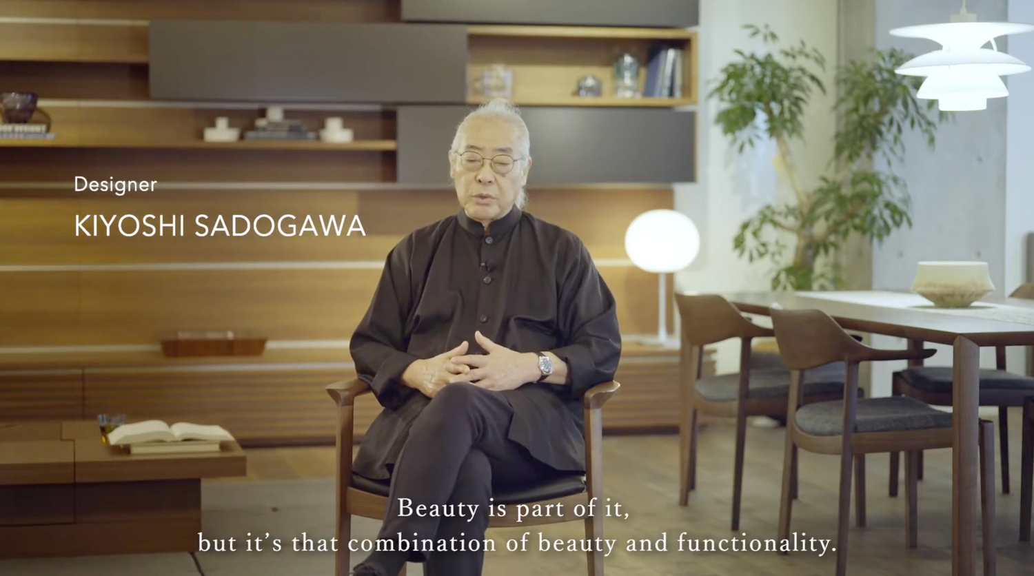 Load video: Wing Armchair by Designer Kiyoshi Satogawa