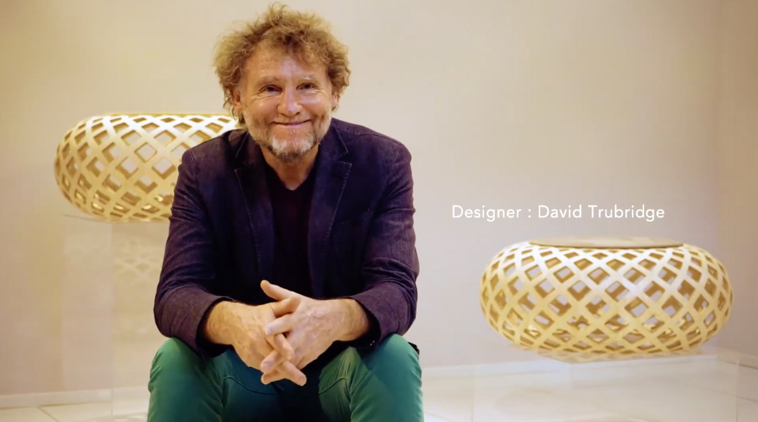 Load video: KINA Ottoman Designer David Trubridge