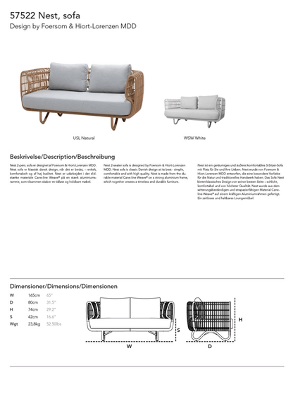 Nest 2-Seater Sofa, Indoor