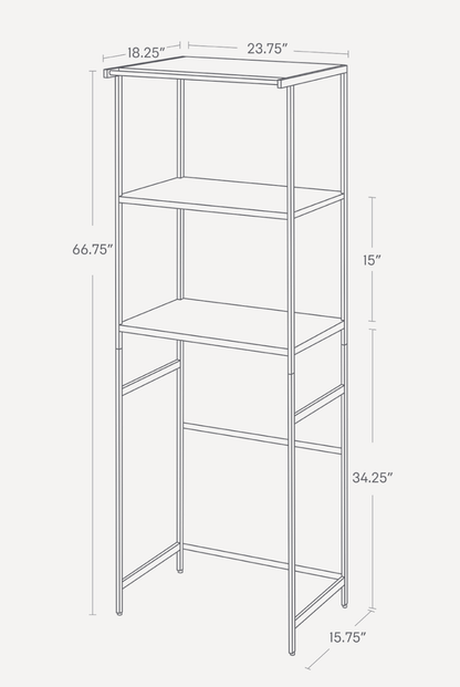 Storage Rack - 67-Inch (Fridge) (67&quot; H)  - Steel