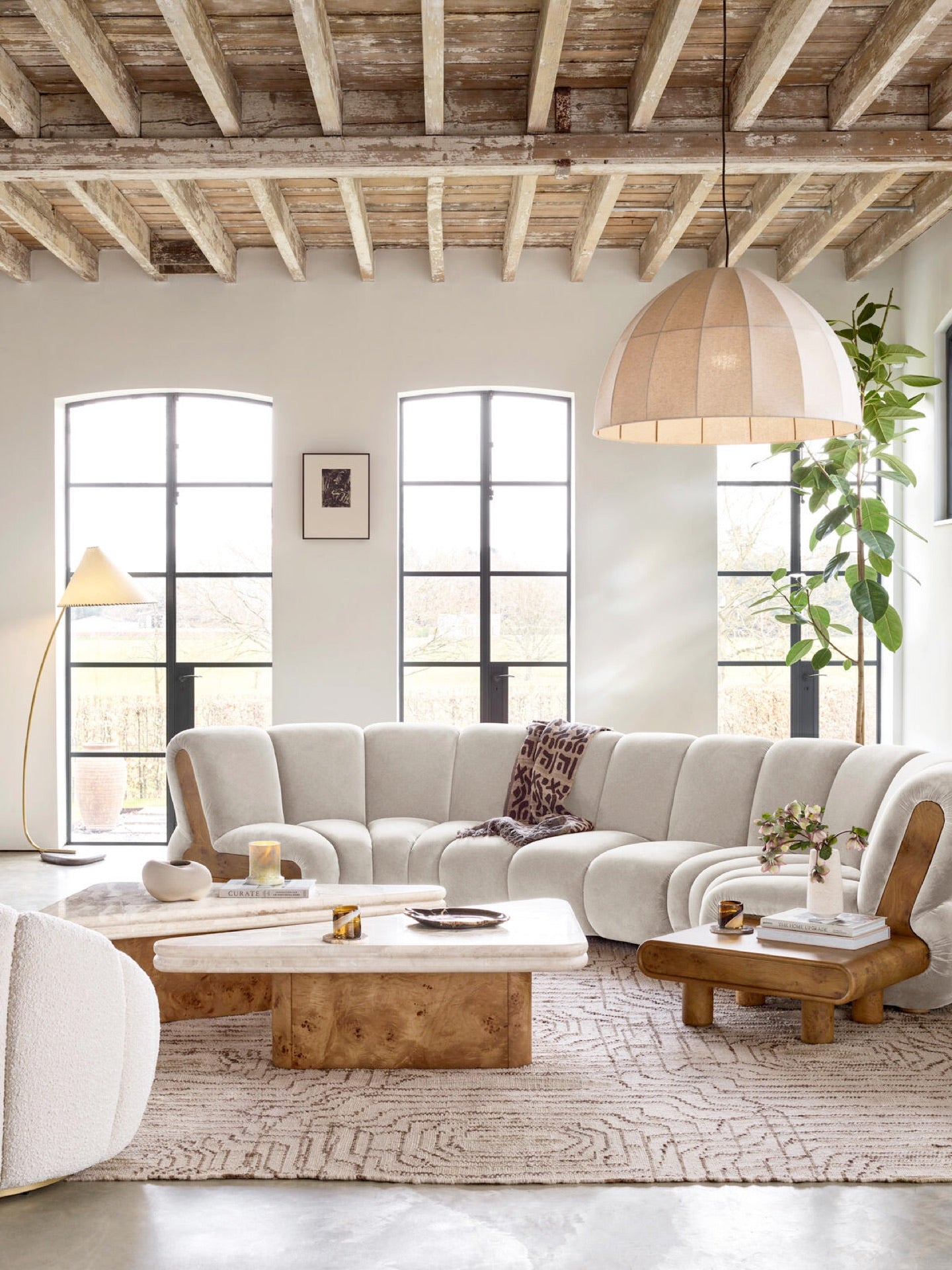 Soho Home Japandi inspired living room