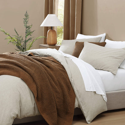 Two-Tone Ribbed Bed Blanket