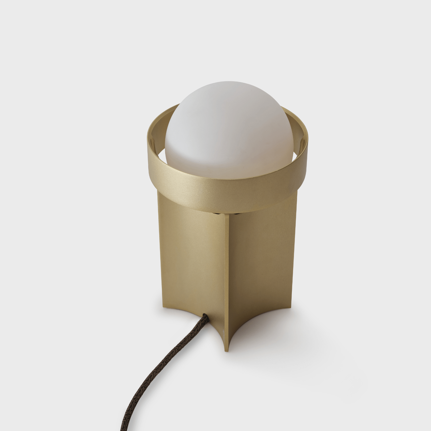 Loop Table Lamp in Gold + Sphere III