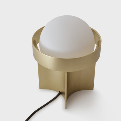 Loop Table Lamp in Gold + Sphere IV